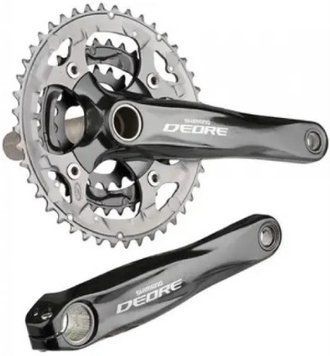 Шатун Shimano Deore FC-M591 44/32/22Т, чорний з сірим