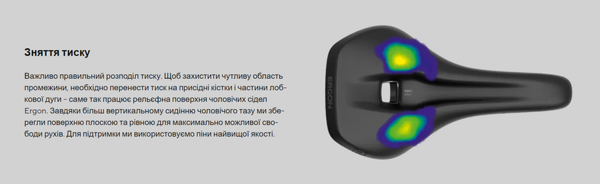 Сідло Ergon SMC Sport Gel Men, чорний, M/L
