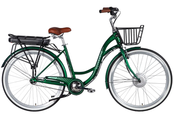 Электровелосипед 28" Dorozhnik eAQUAMARINE 36B 13А*г 500Вт (2026), 19", зеленый
