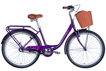 Велосипед 26" Dorozhnik LUX планет. рама 2024, 17", сливовий