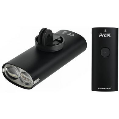 Фара передня ProX Kapella Pro 2500Lm 6400mAh Power Bank, Garmin, USB-c, чорний (матовий)