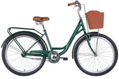 Велосипед 26" Dorozhnik CRYSTAL 2024, 17", темно-зеленый с серым