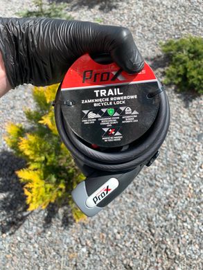 Велозамок Prox Trail 10х1800 мм, чорний