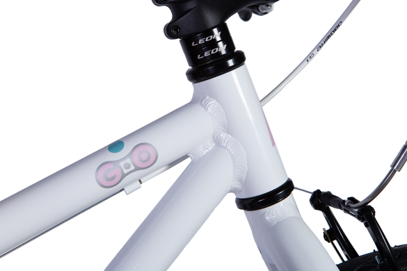 Велосипед 20" Leon GO Vbr 2024, білий з рожевим