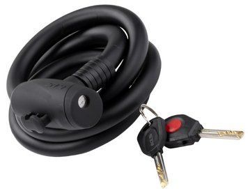 Замок тросиковый под ключ KLS Hardcoil 15х1200мм черный