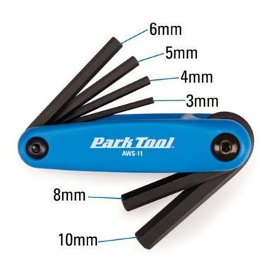 Набір шестигранників Park Tool AWS-11, складаний, cиній