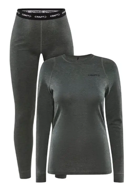 Термобілизна жіноча Craft Core Wool Merino Set Woman, зелений, M
