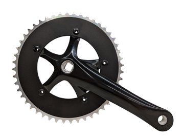 Комплект шатунов Prowheel SOLID-246T-F-1 46T 175mm, чёрный