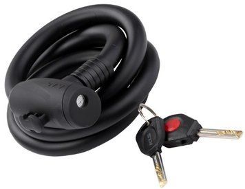 Замок тросиковый под ключ KLS Hardcoil 15х1500мм черный