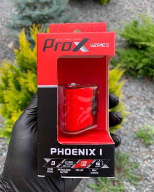 Задній ліхтар ProX Phoenix I 50Lm, 350 mAh, USB-C, Memory Mode, чорний