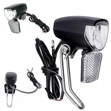 Передняя фара X-Light JY-7093 под динамо, чёрный