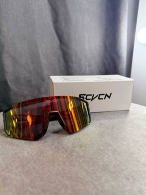 Очки детские велосипедные поляризованные SCVCN, черные с красным