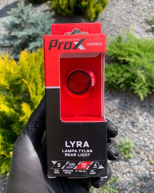 Задній ліхтар Prox Lyra SMD LED 15LM USB, чорний