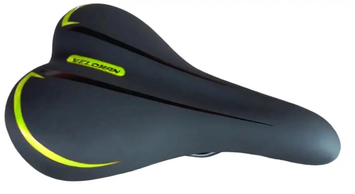 Сідло Veloman MTB 150х260 мм, чорний з зеленим