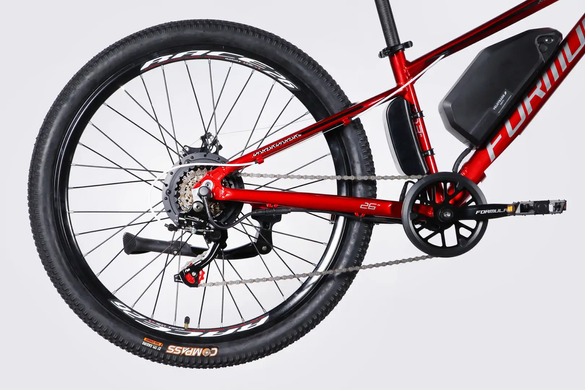 Велосипед 26" Formula eMOTION 36B 10А*г 500Вт (2026), 13", червоно-сріблястий