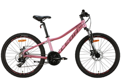 Велосипед 24" Leon JUNIOR AM DD 2024, розовый с черным