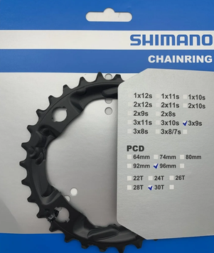 Звезда для шатунов Shimano Alivio M4000 30T, чёрный