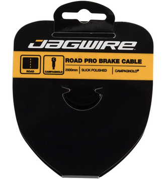 Трос для гальма JAGWIRE Road Pro 93PS2000 шліфована нержавійка 1.5х2000мм - Campagnolo, сріблястий