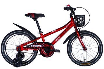 Детский велосипед 18" Formula STORMER 2025, красный с черным и белым