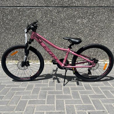 Велосипед 24" Leon JUNIOR AM DD 2024, рожевий з чорним