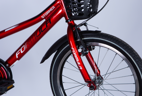 Детский велосипед 18" Formula STORMER 2025, красный с черным и белым