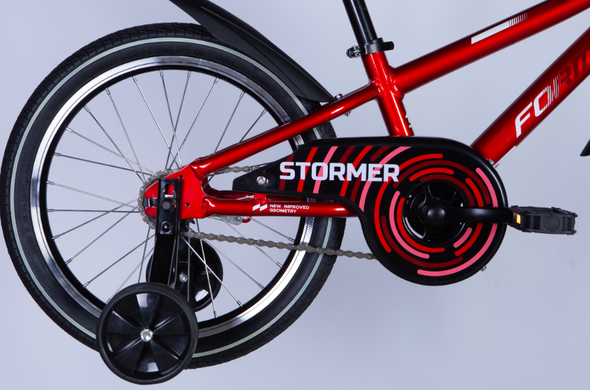 Детский велосипед 18" Formula STORMER 2025, красный с черным и белым