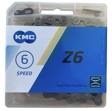 Ланцюг KMC Z6 Gray 1/2 X 3/32 114 ланок з замком в боксі