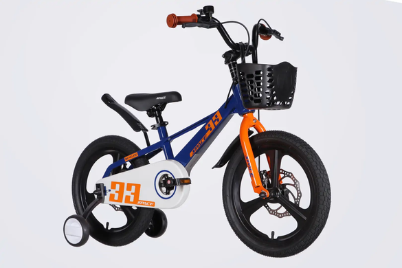 Велосипед 16" SPACE KID ORION (2026), синий с оранжевым