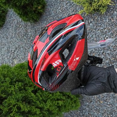 Шолом велосипедний ProX Armor, червоний з чорним, розмір XS