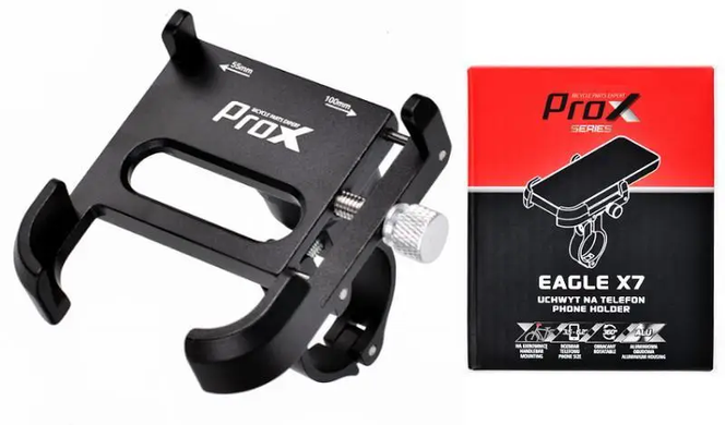 Велотримач ProX Eagle X7 для телефону 3,5- 6,2" ALU, чорний