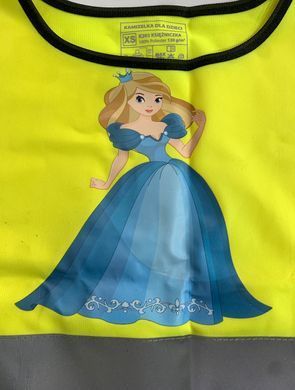 Детская светоотражающая жилетка Princess, салатовый, жёлтый