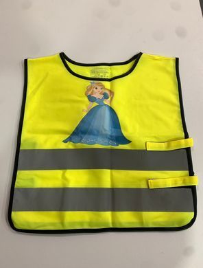 Детская светоотражающая жилетка Princess, салатовый, жёлтый