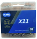 Цепь KMC X11 Silver/Black 1/2 X 11/128 114 звеньев с замком в боксе