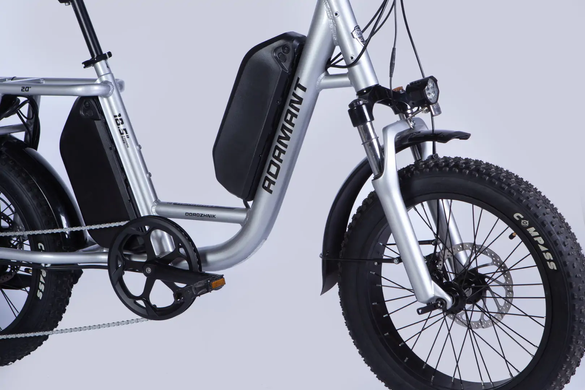 Электровелосипед 20" Dorozhnik ADAMANT 48B 17.5+12.5А*г 1000Вт (2026), 18,5", серебристый