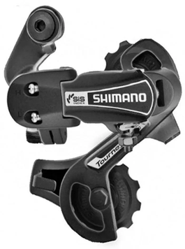 Задний переключатель Shimano RD-TY21 Tourney под болт, короткая лапка, чёрный
