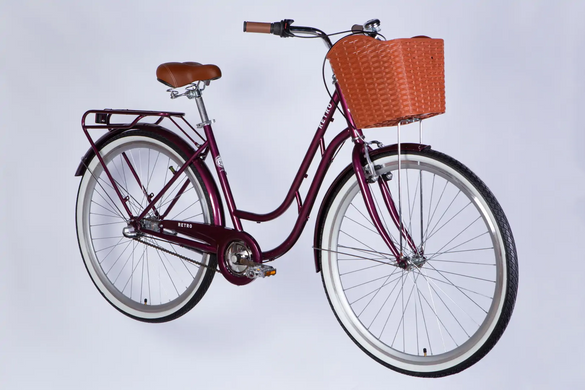 Велосипед 28" Dorozhnik RETRO PH (2026), 19", малиновий