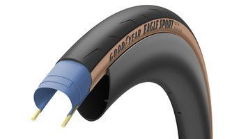 Покришка 700x25C (25-622) GoodYear EAGLE Sport tube type, folding, 60tpi, коричневий