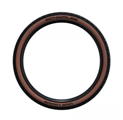 Покрышка 26x2.10 (54-559) SCHWALBE SMART SAM Perf B/BRZ-SK HS624 ADDIX 67EPI, Черный с коричневым