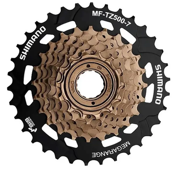 Трещотка Shimano MF-TZ500 Megarange 7sp, коричневый