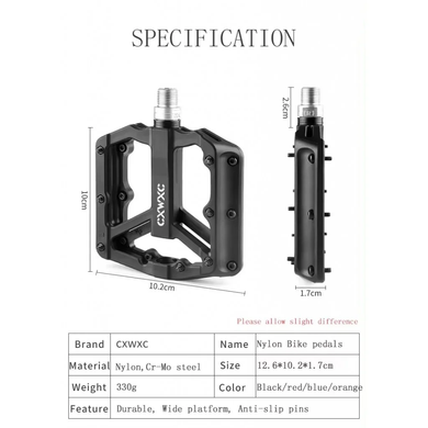 Педалі CXWXC BPL066 Ultralight, чорний