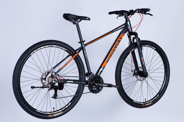 Велосипед 29" Discovery BASTION 2025, 17", сіро-помаранчевий