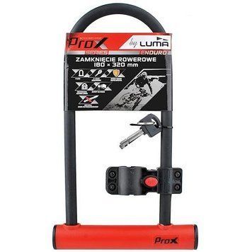 Замок ProX U-LOCK 180x320 мм, под ключ, черный с красным