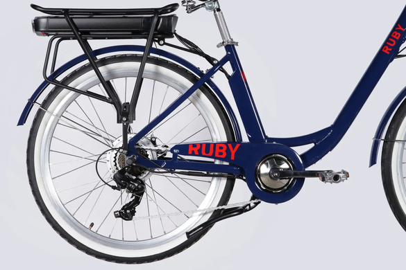 Електровелосипед 26" Dorozhnik eRUBY 36B 13А*г 500Вт (2026), 17", темно-синій