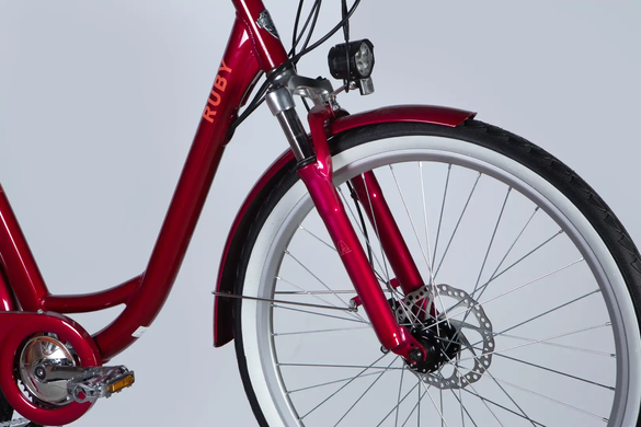 Электровелосипед 26" Dorozhnik eRUBY 36B 13А*г 500Вт (2026), 17", бордовый