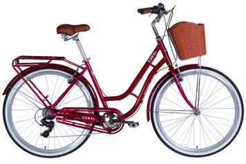 Велосипед 28" Dorozhnik CORAL FR 2025, 19", рубиновый
