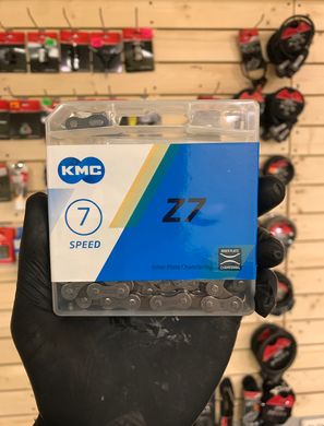 Цепь KMC Z7 Gray/Brown 1/2 X 3/32 114 звеньев с замком в боксе