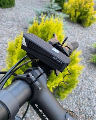 Ліхтар BC-FL1588 Li-on 1200mAh, з дзвінком, USB, на кермо, чорний