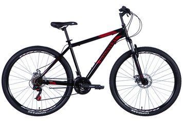 Велосипед 29" Discovery RIDER 2024, 21", чорно-червоний