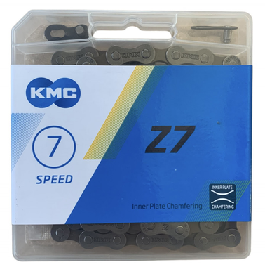 Цепь KMC Z7 Gray/Brown 1/2 X 3/32 114 звеньев с замком в боксе