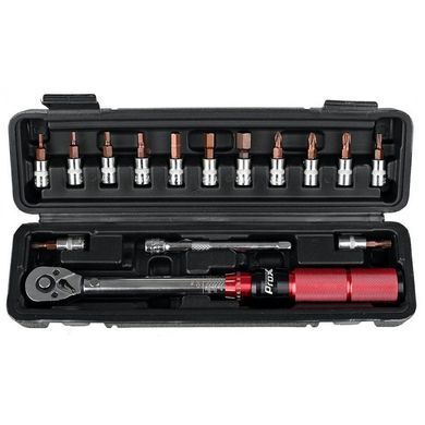 Динамометрический ключ ProX TW-2/24 и 15 бит в кейсе, красный